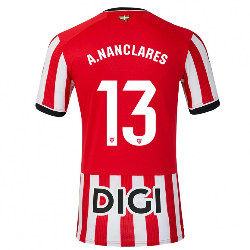 Danxen Men Adriana Nanclares #13 Red Black White Home Jersey 2026/27 T-Shirt