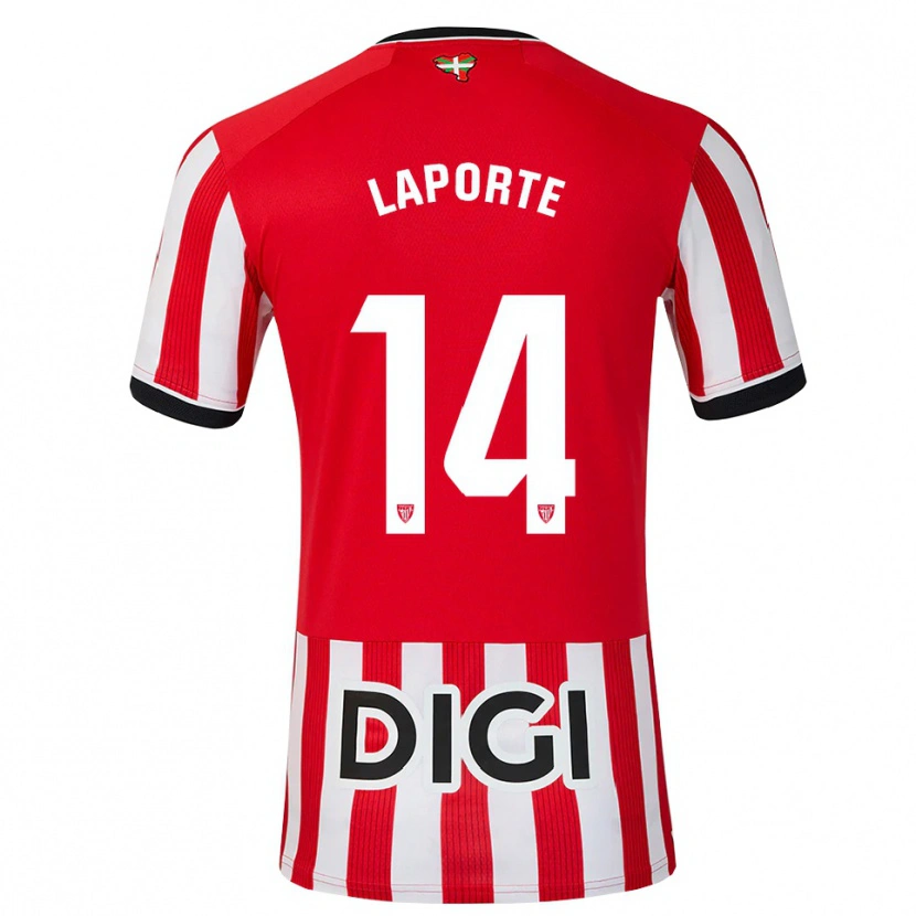 Danxen Men Aymeric Laporte #14 Red Black White Home Jersey 2026/27 T-Shirt