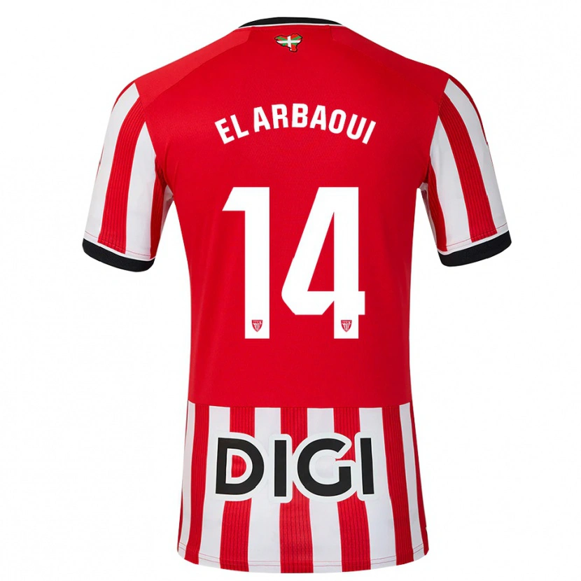 Danxen Men Ilyas El Arbaoui #14 Red Black White Home Jersey 2026/27 T-Shirt