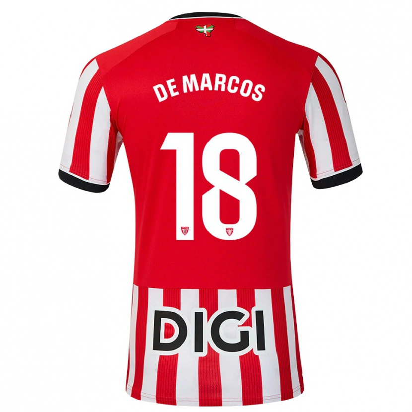 Danxen Men Oscar De Marcos #18 Red Black White Home Jersey 2026/27 T-Shirt