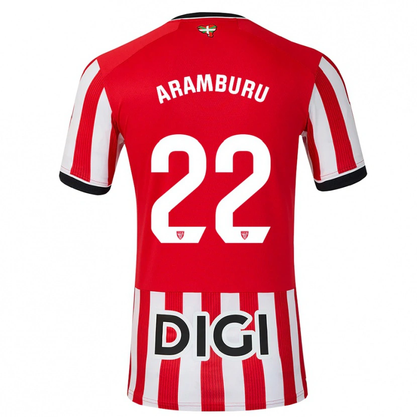 Danxen Men Beñat Aramburu #22 Red Black White Home Jersey 2026/27 T-Shirt