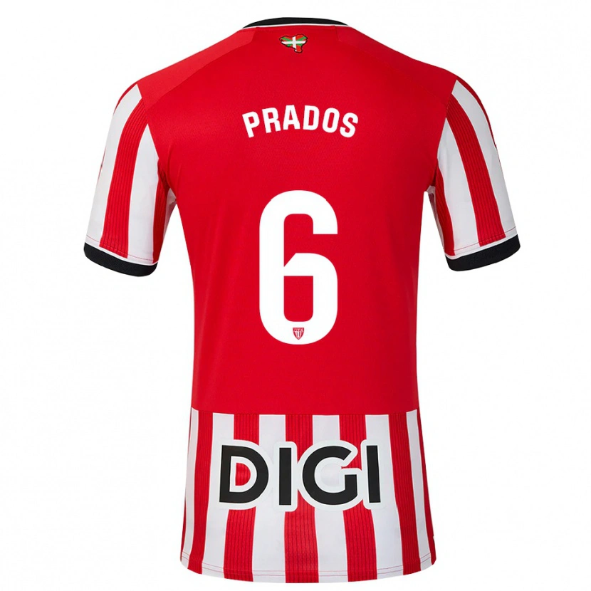 Danxen Men Beñat Prados #6 Red Black White Home Jersey 2026/27 T-Shirt