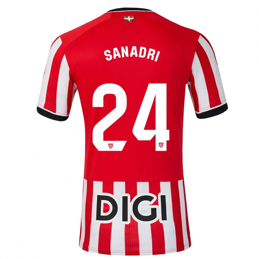 Danxen Men Sanadri #24 Red Black White Home Jersey 2026/27 T-Shirt