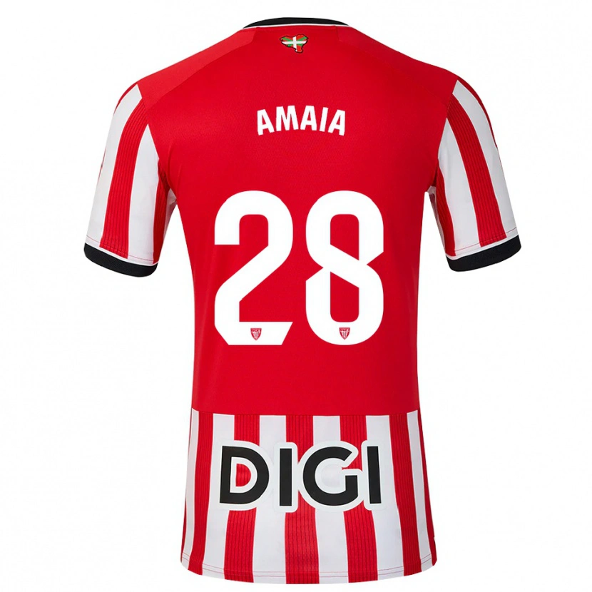 Danxen Men Amaia Martinez De La Peña #28 Red Black White Home Jersey 2026/27 T-Shirt