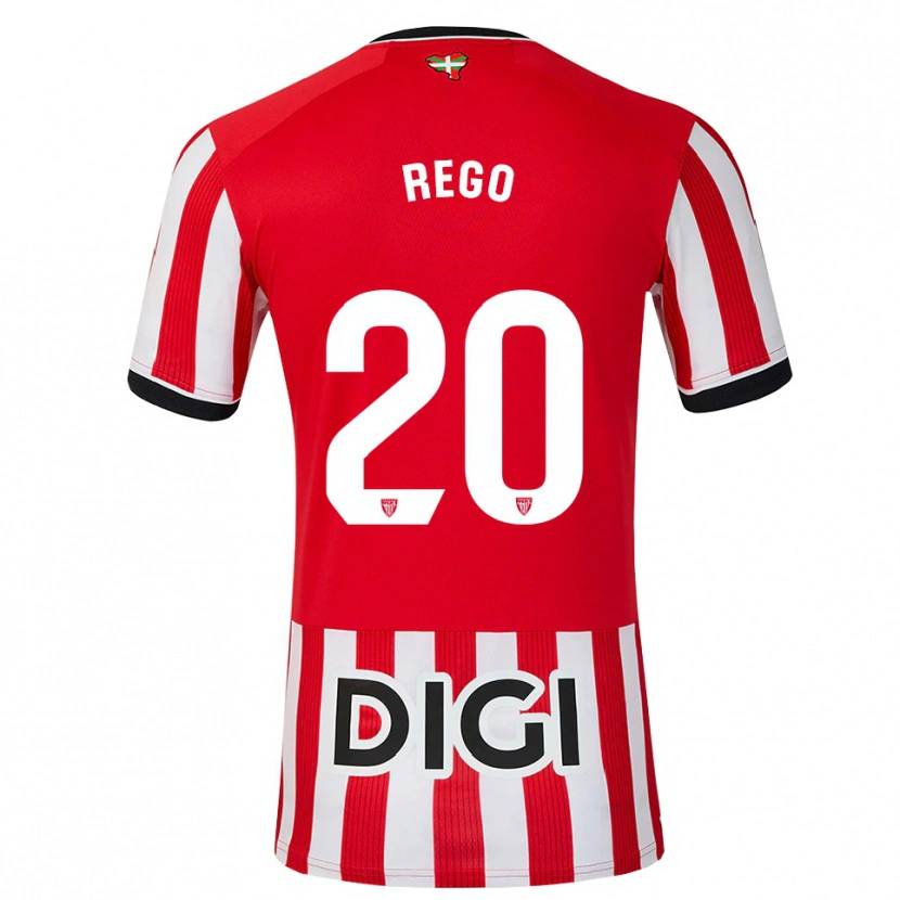Danxen Men Alejandro Rego #20 Red Black White Home Jersey 2026/27 T-Shirt