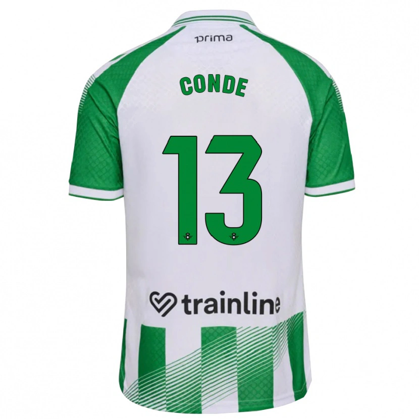 Danxen Men Diego Conde #13 Light Green Black White Home Jersey 2026/27 T-Shirt