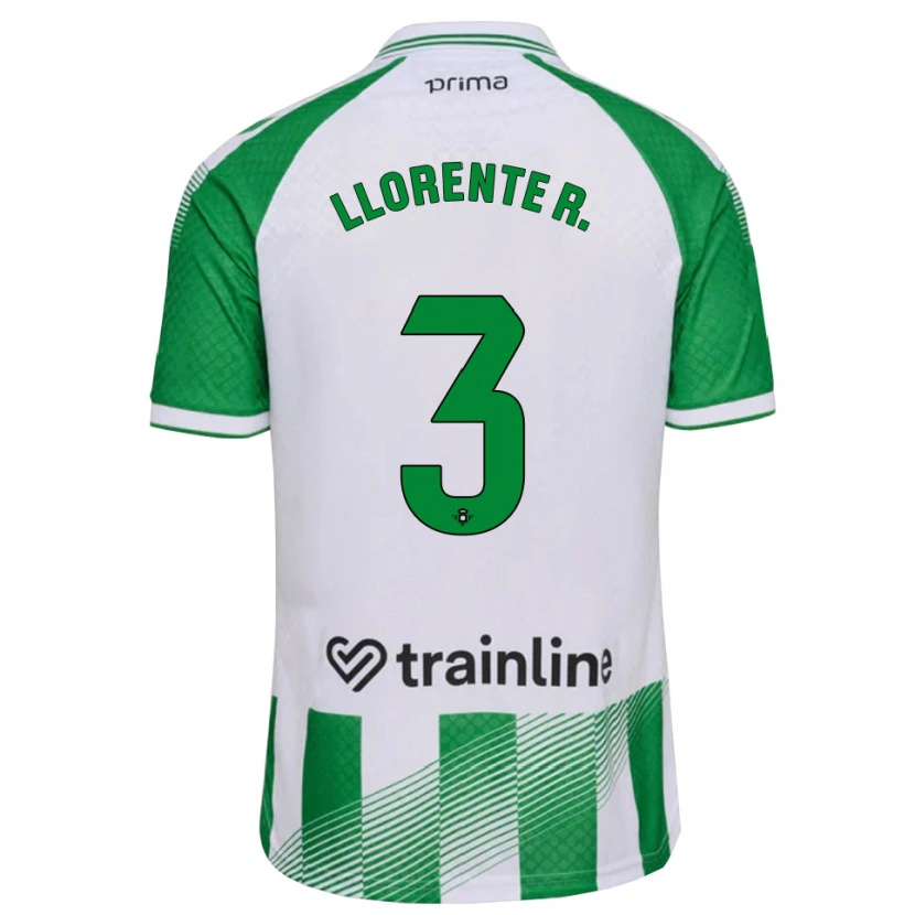 Danxen Men Diego Llorente #3 Light Green Black White Home Jersey 2026/27 T-Shirt