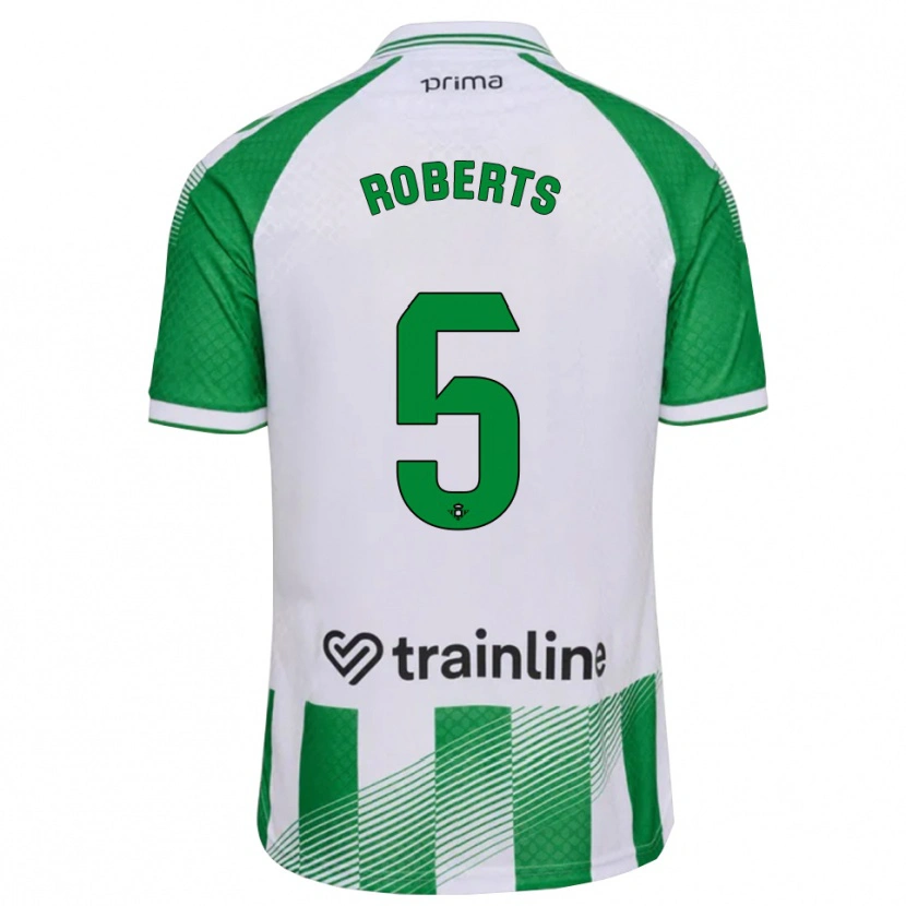 Danxen Men Rhiannon Roberts #5 Light Green Black White Home Jersey 2026/27 T-Shirt
