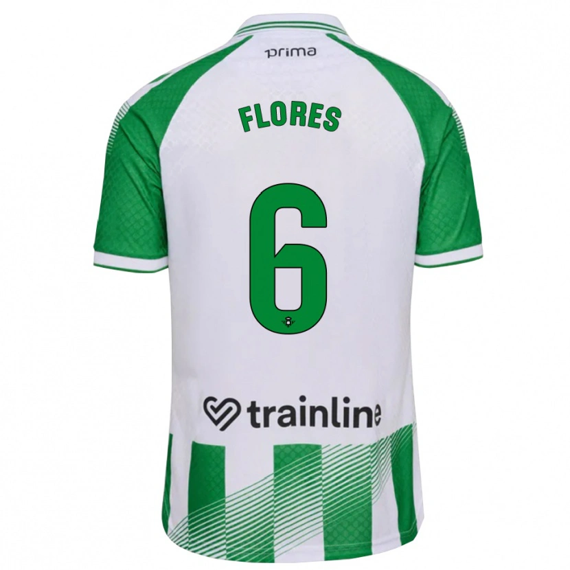 Danxen Men Mateo Flores #6 Light Green Black White Home Jersey 2026/27 T-Shirt