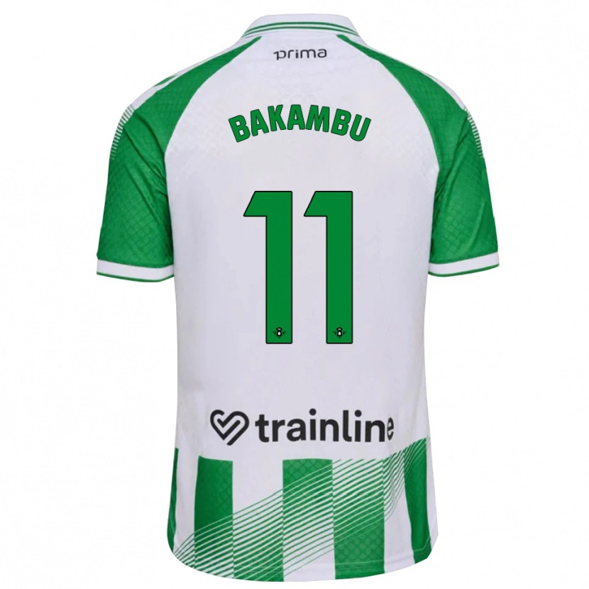 Danxen Men Cedric Bakambu #11 Light Green Black White Home Jersey 2026/27 T-Shirt