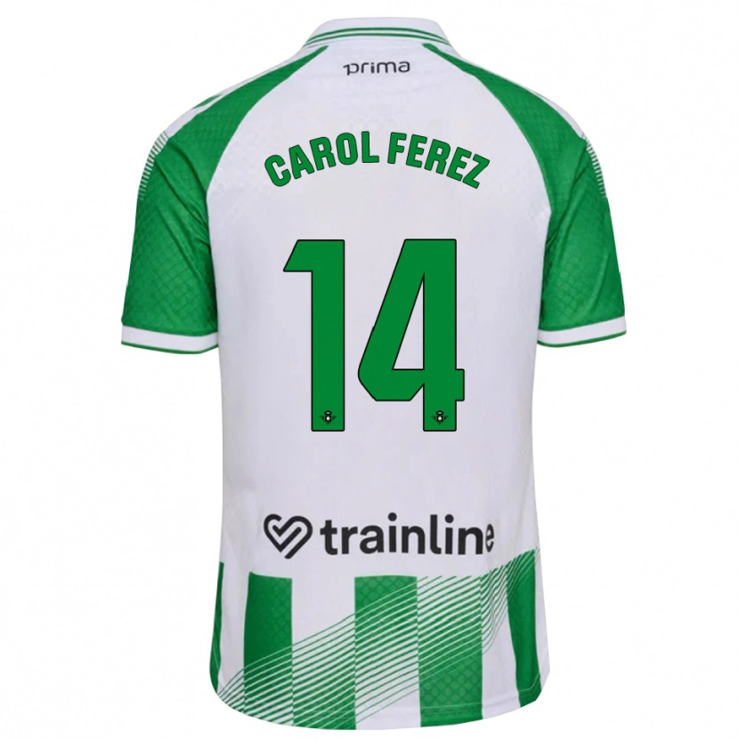 Danxen Men Carolina Férez Méndez #14 Light Green Black White Home Jersey 2026/27 T-Shirt