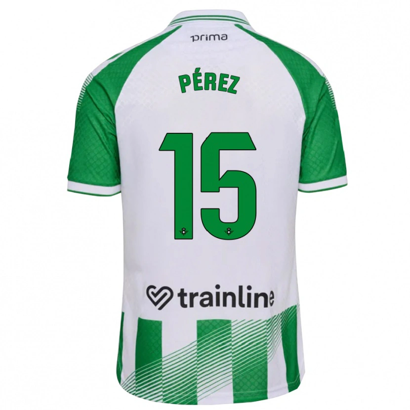 Danxen Men Álex Pérez #15 Light Green Black White Home Jersey 2026/27 T-Shirt