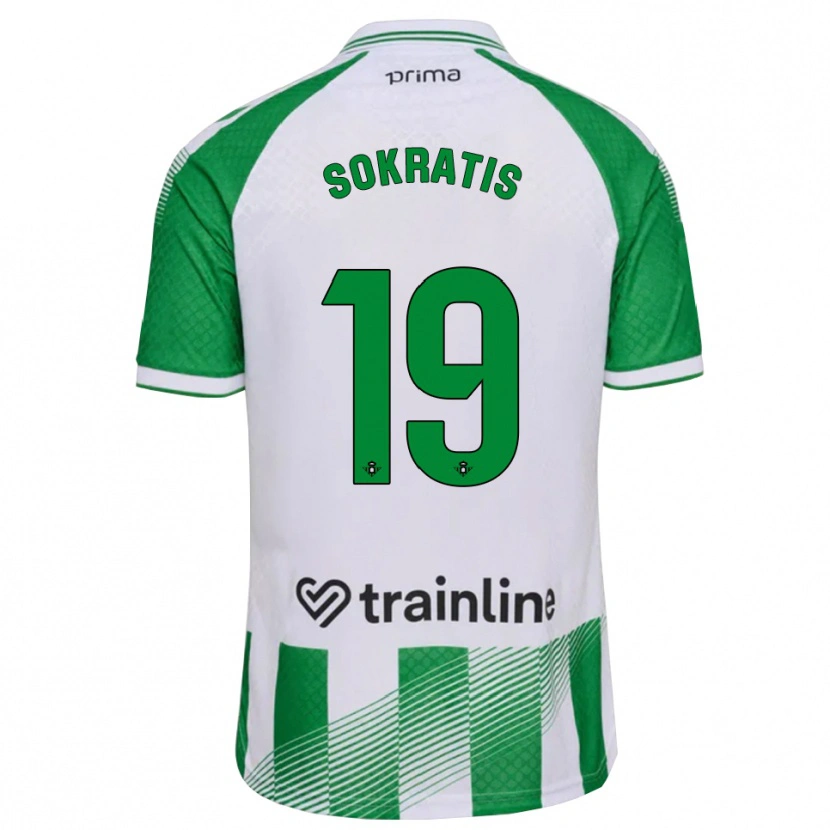 Danxen Men Sokratis Papastathopoulos #19 Light Green Black White Home Jersey 2026/27 T-Shirt