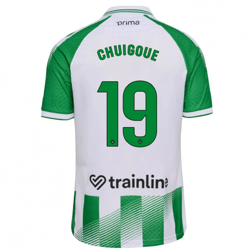 Danxen Men Dorine Chuigoué #19 Light Green Black White Home Jersey 2026/27 T-Shirt