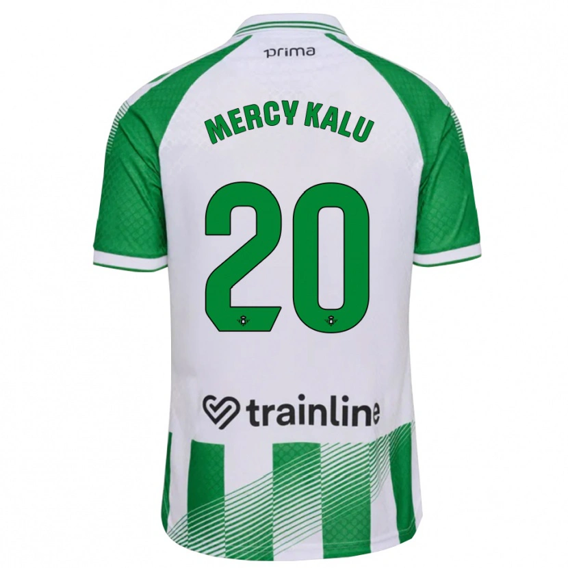 Danxen Men Chinyere Mercy Kalu #20 Light Green Black White Home Jersey 2026/27 T-Shirt