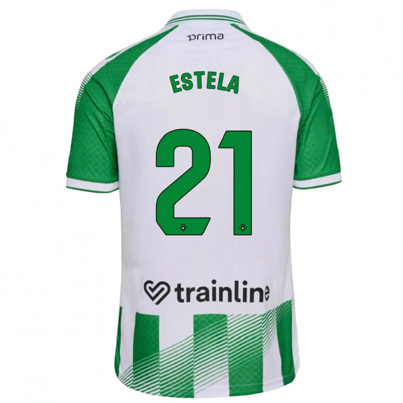 Danxen Men Estela Fernández #21 Light Green Black White Home Jersey 2026/27 T-Shirt