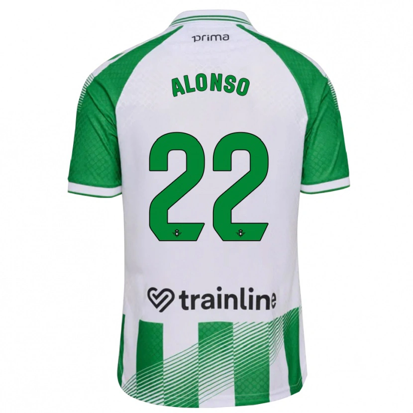 Danxen Men Borja Alonso #22 Light Green Black White Home Jersey 2026/27 T-Shirt