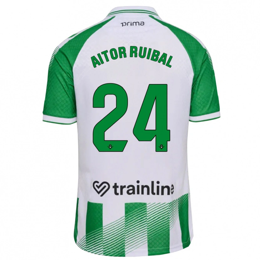 Danxen Men Aitor Ruibal #24 Light Green Black White Home Jersey 2026/27 T-Shirt