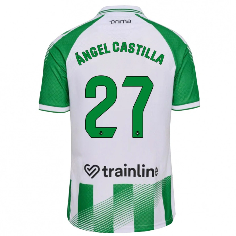 Danxen Men Miguel Ángel Castilla #27 Light Green Black White Home Jersey 2026/27 T-Shirt