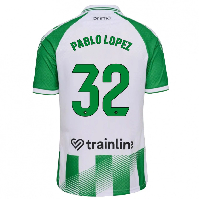 Danxen Men Pablo López #32 Light Green Black White Home Jersey 2026/27 T-Shirt