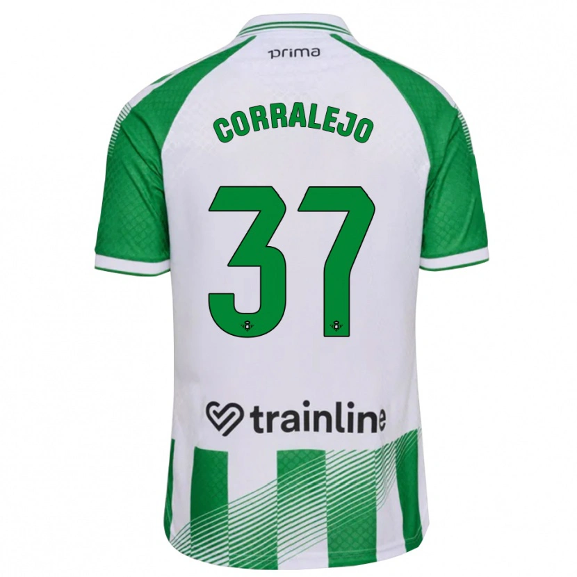 Danxen Men Iván Corralejo #37 Light Green Black White Home Jersey 2026/27 T-Shirt