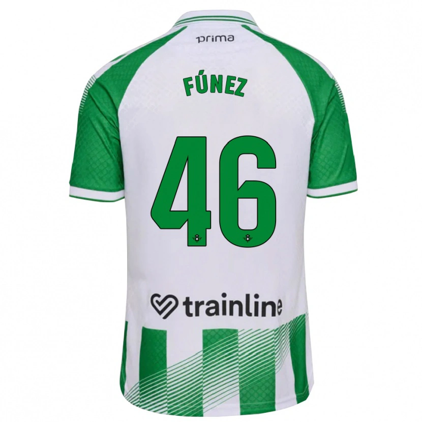 Danxen Men Rica Fúnez #46 Light Green Black White Home Jersey 2026/27 T-Shirt