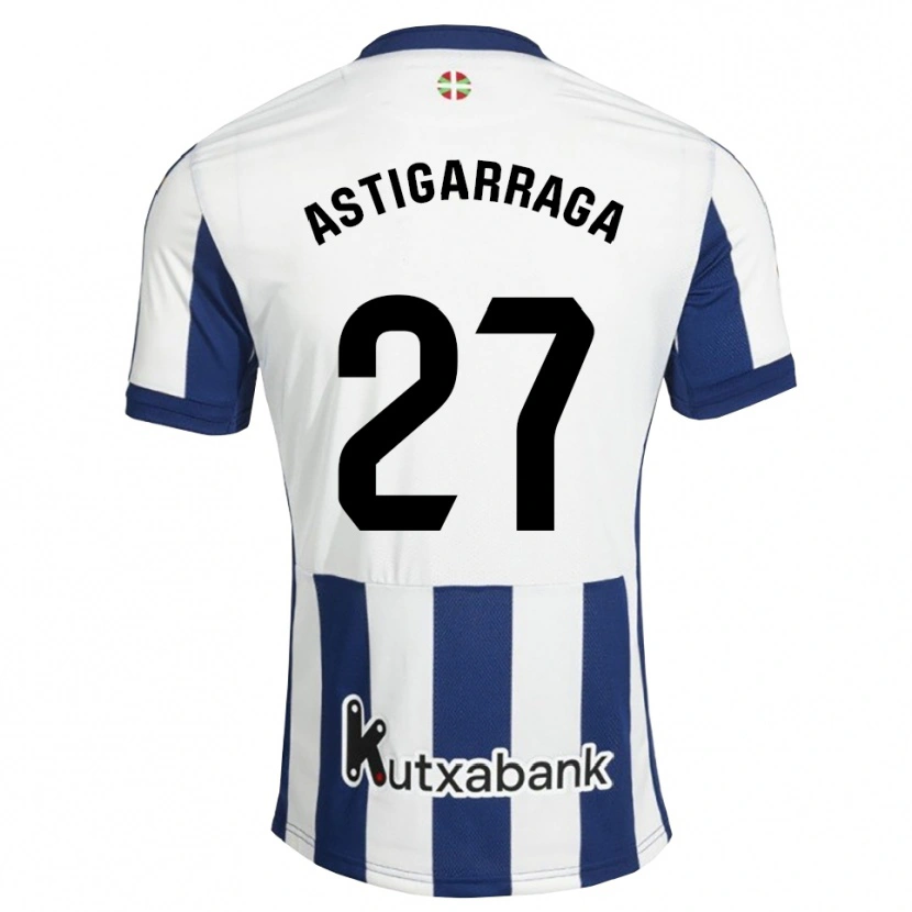 Danxen Men Eneko Astigarraga #27 Navy White Goldenrod Home Jersey 2026/27 T-Shirt