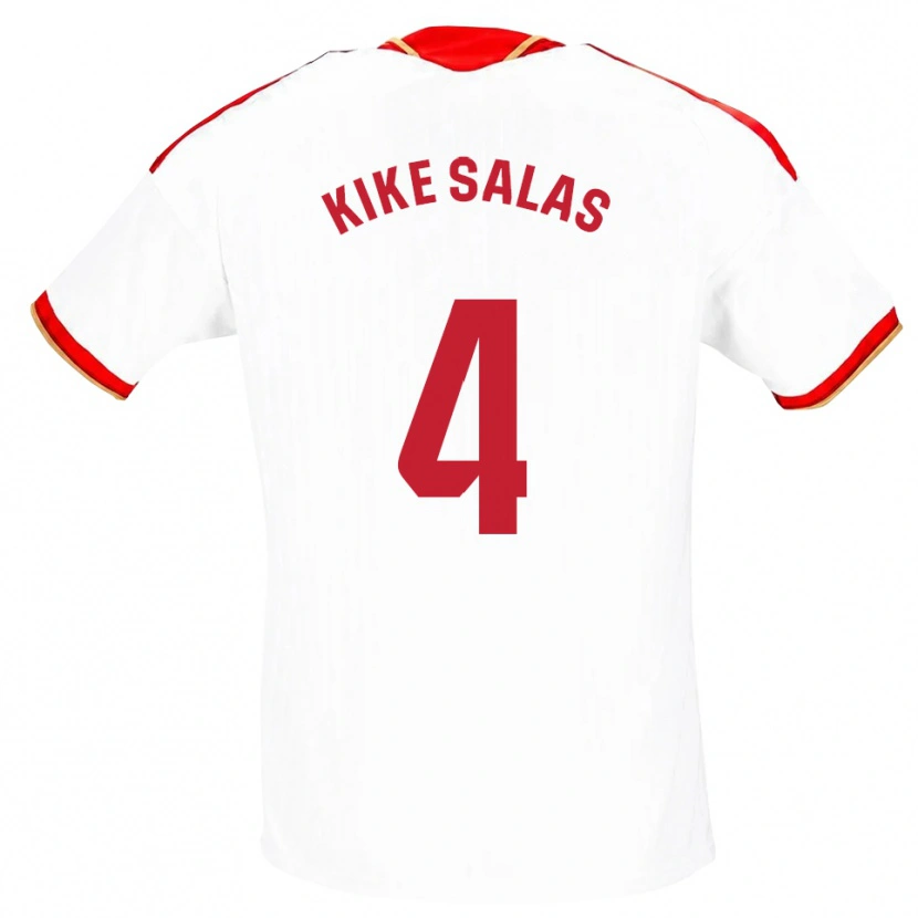 Danxen Men Kike Salas #4 White Red Home Jersey 2026/27 T-Shirt