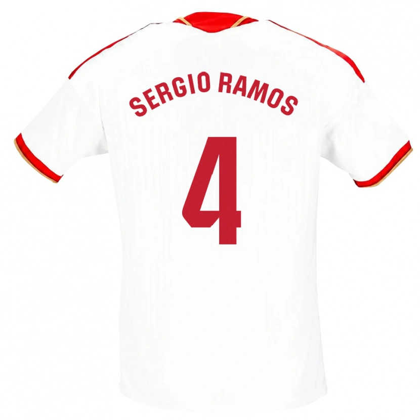 Danxen Men Sergio Ramos #4 White Red Home Jersey 2026/27 T-Shirt