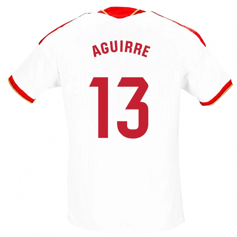 Danxen Men Yolanda Aguirre #13 White Red Home Jersey 2026/27 T-Shirt