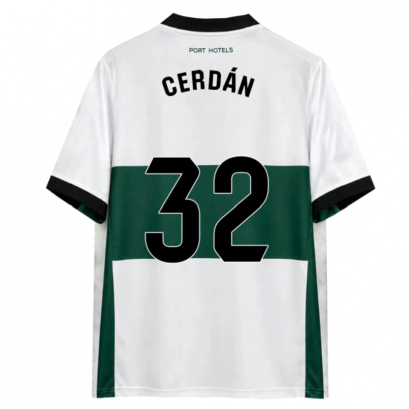 Danxen Men Pablo Cerdán #32 Green White Red Home Jersey 2026/27 T-Shirt