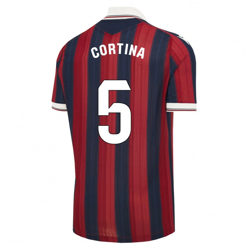 Danxen Men Borja Cortina #5 Midnight Blue Red Home Jersey 2026/27 T-Shirt