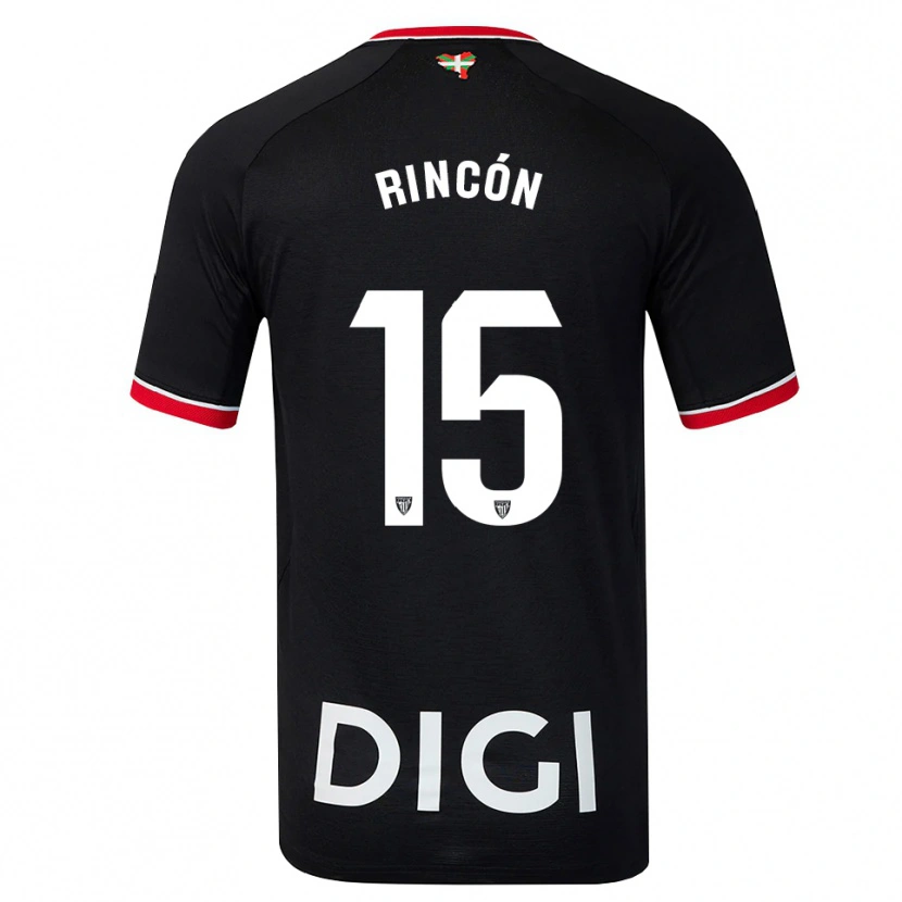 Danxen Men Hugo Rincón #15 Black White Red Away Jersey 2026/27 T-Shirt