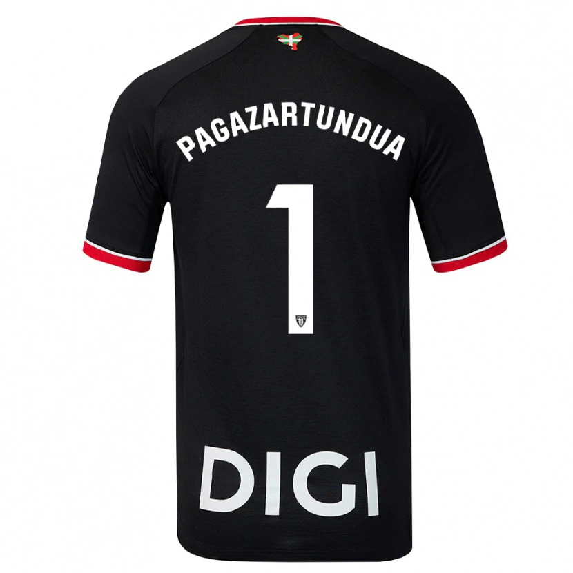 Danxen Men Iker Pagazartundua #1 Black White Red Away Jersey 2026/27 T-Shirt
