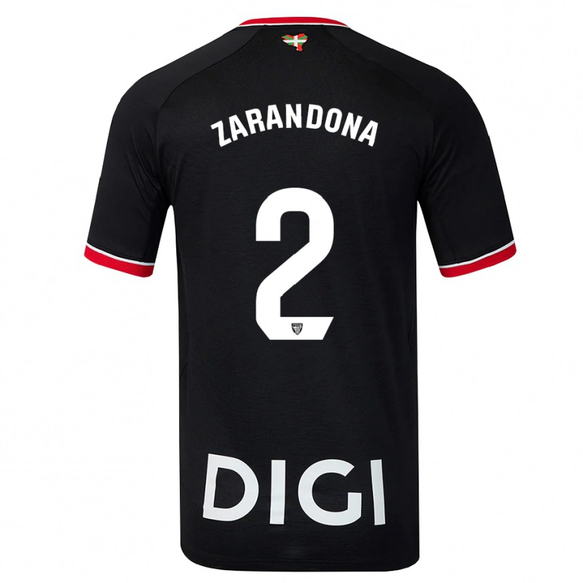 Danxen Men Telmo Zarandona #2 Black White Red Away Jersey 2026/27 T-Shirt