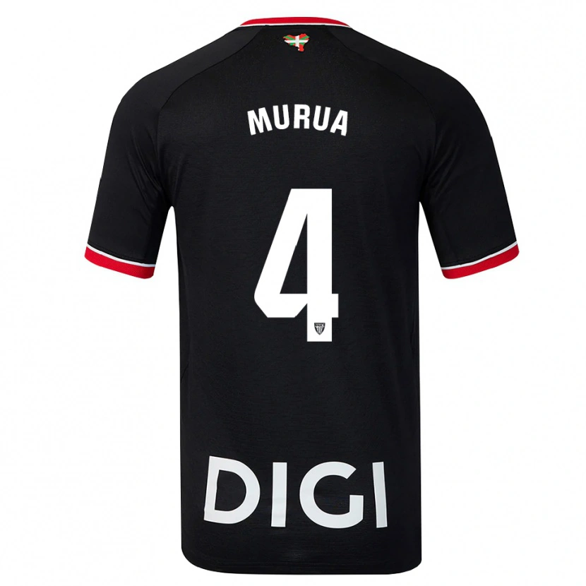 Danxen Men Garazi Murua Astorkiza #4 Black White Red Away Jersey 2026/27 T-Shirt