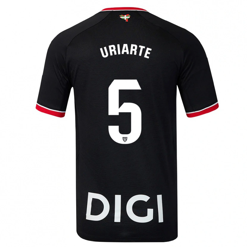 Danxen Men Naroa Uriarte Urazurrutia #5 Black White Red Away Jersey 2026/27 T-Shirt