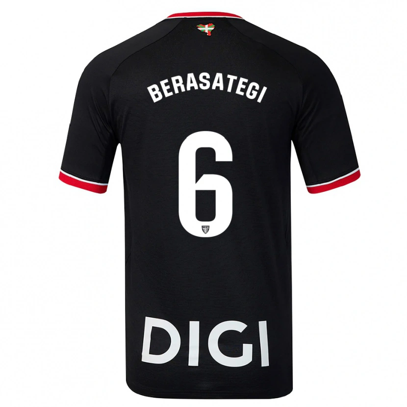 Danxen Men Suhar Berasategi #6 Black White Red Away Jersey 2026/27 T-Shirt