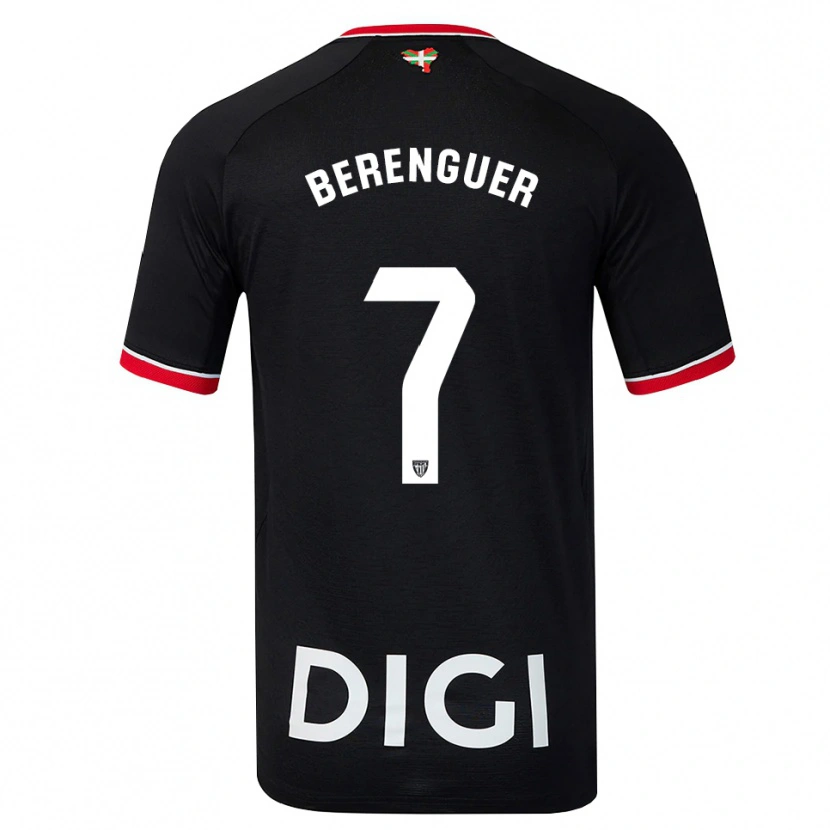 Danxen Men Álex Berenguer #7 Black White Red Away Jersey 2026/27 T-Shirt