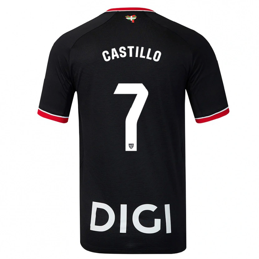 Danxen Men Unai Castillo #7 Black White Red Away Jersey 2026/27 T-Shirt