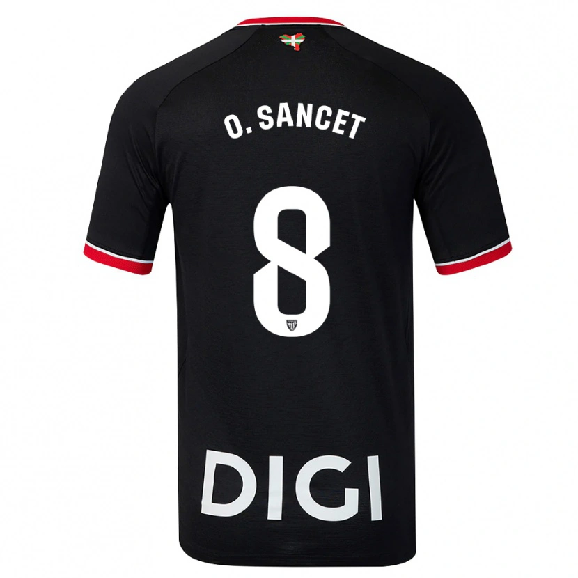 Danxen Men Oihan Sancet #8 Black White Red Away Jersey 2026/27 T-Shirt