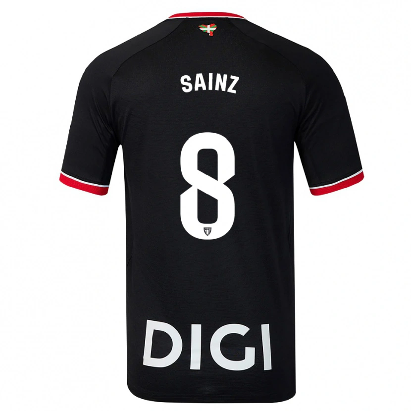 Danxen Men Iñigo Sainz #8 Black White Red Away Jersey 2026/27 T-Shirt