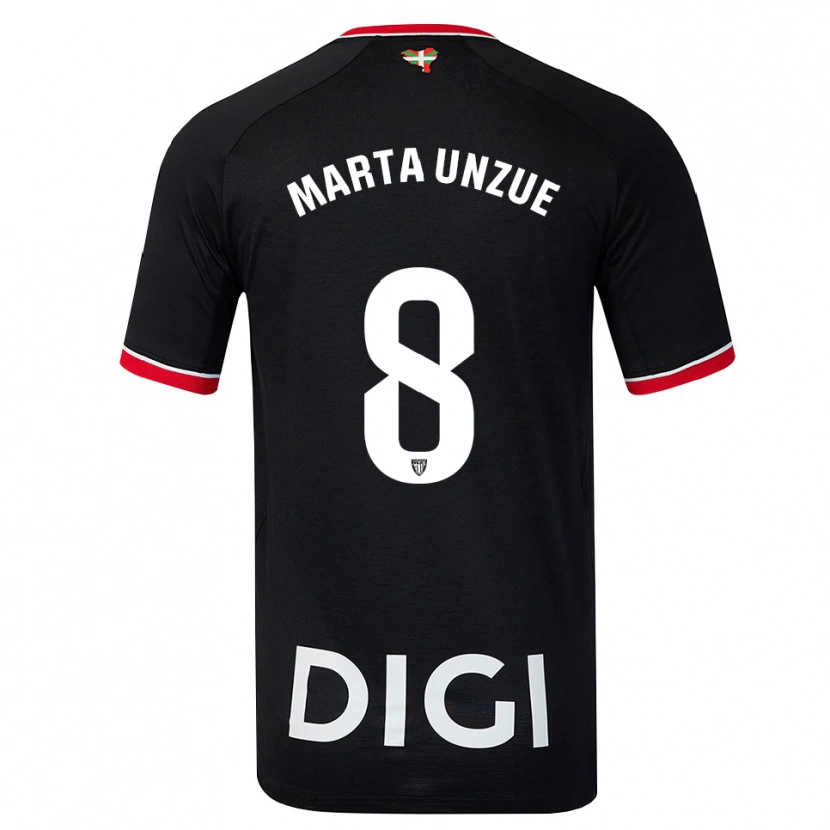 Danxen Men Marta Unzué Urdániz #8 Black White Red Away Jersey 2026/27 T-Shirt