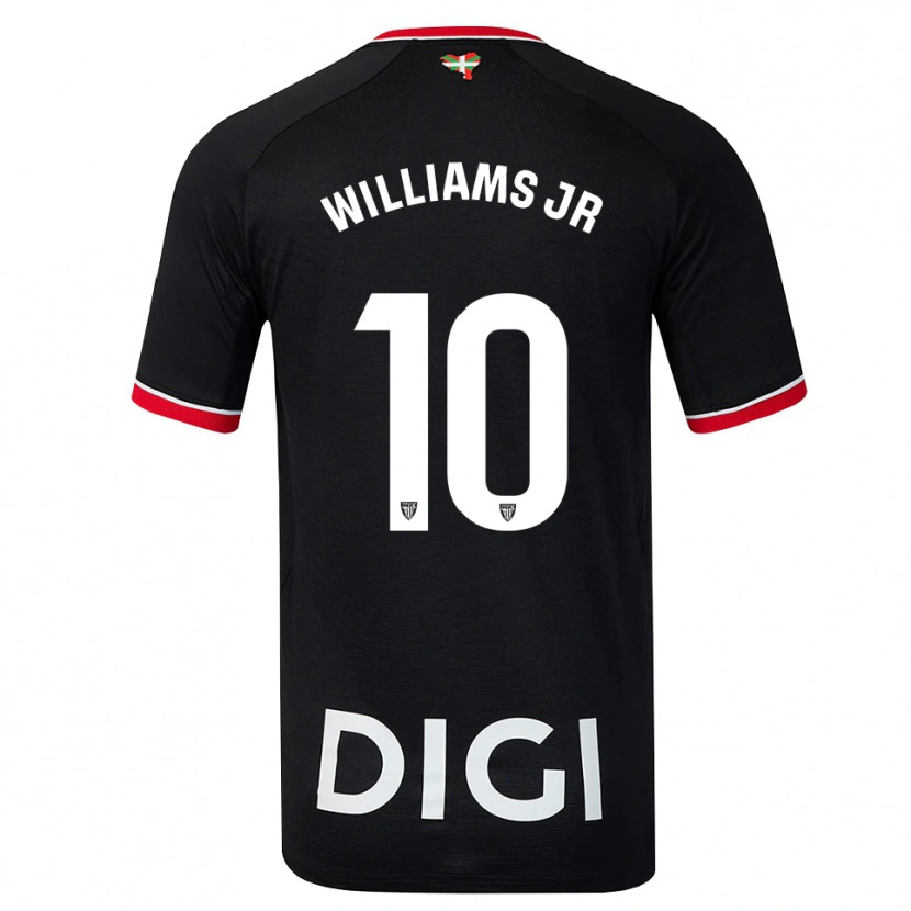 Danxen Men Nico Williams #10 Black White Red Away Jersey 2026/27 T-Shirt