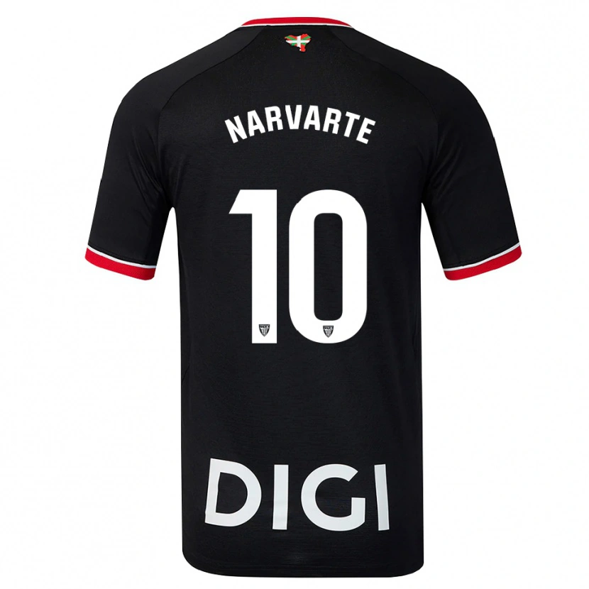 Danxen Men Danel Narvarte #10 Black White Red Away Jersey 2026/27 T-Shirt