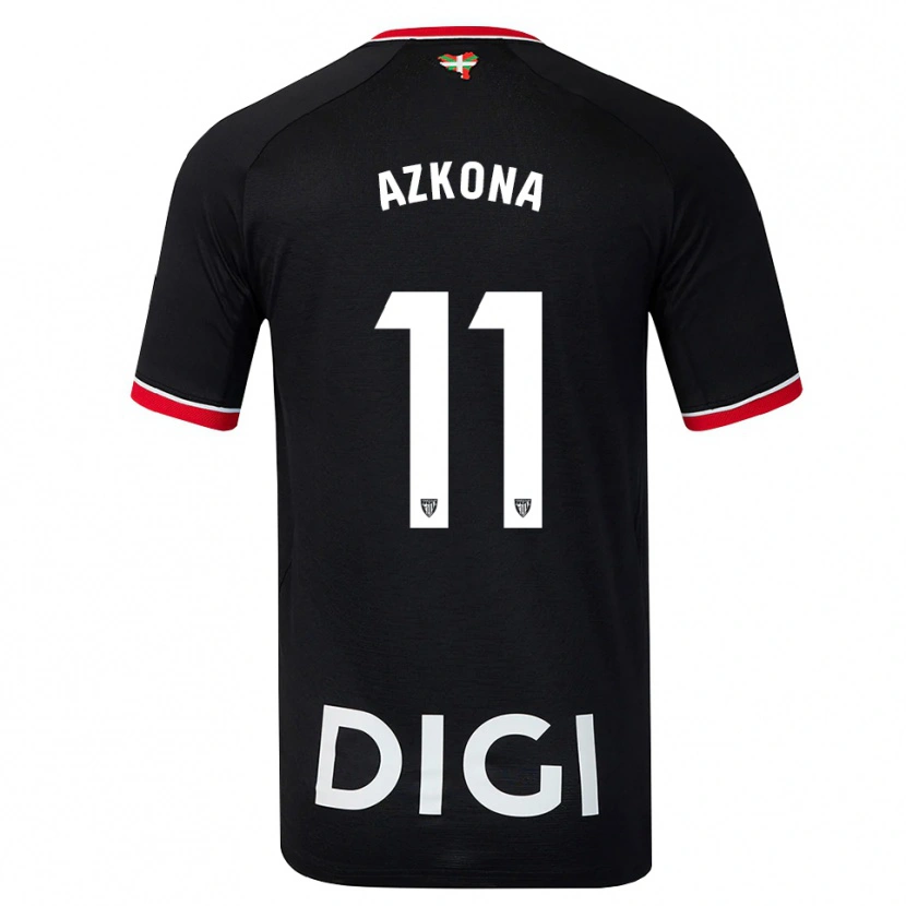 Danxen Men Ane Azkona Fuente #11 Black White Red Away Jersey 2026/27 T-Shirt