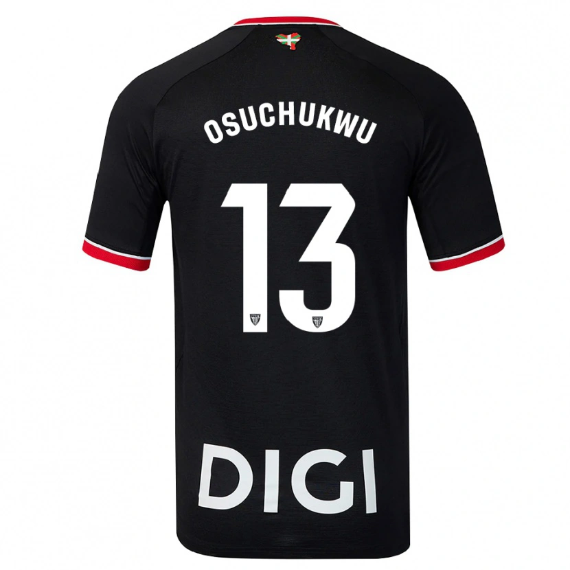 Danxen Men Darlington Osuchukwu #13 Black White Red Away Jersey 2026/27 T-Shirt