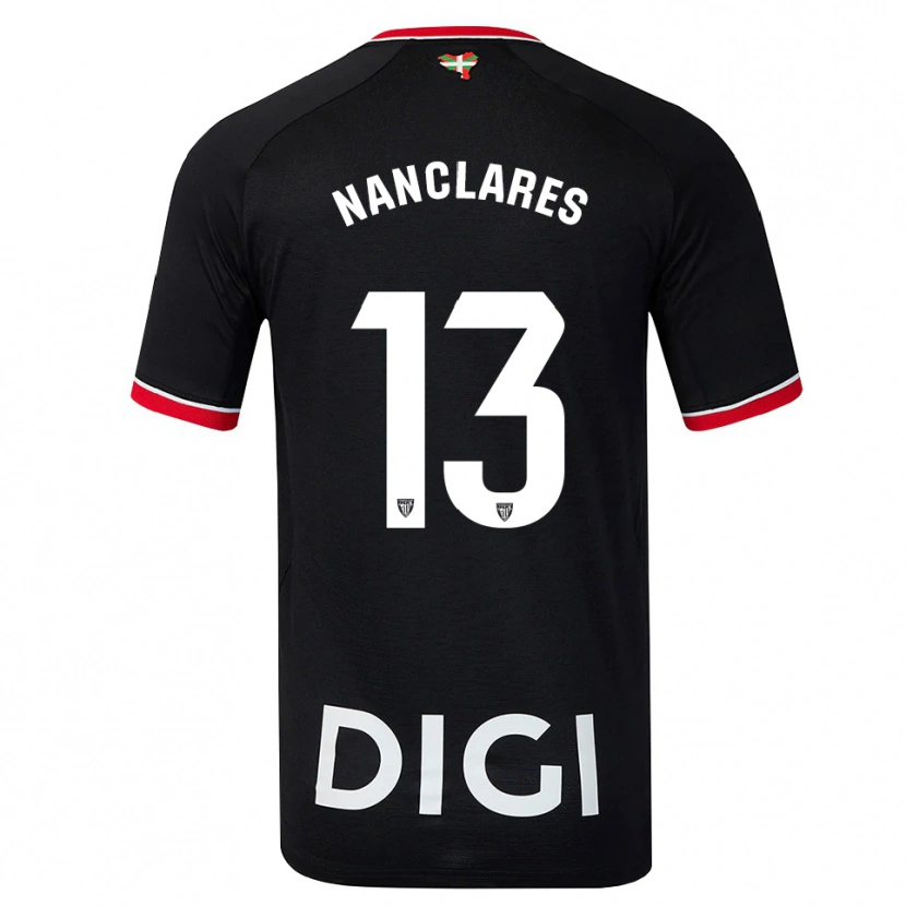 Danxen Men Adriana Nanclares Romero #13 Black White Red Away Jersey 2026/27 T-Shirt