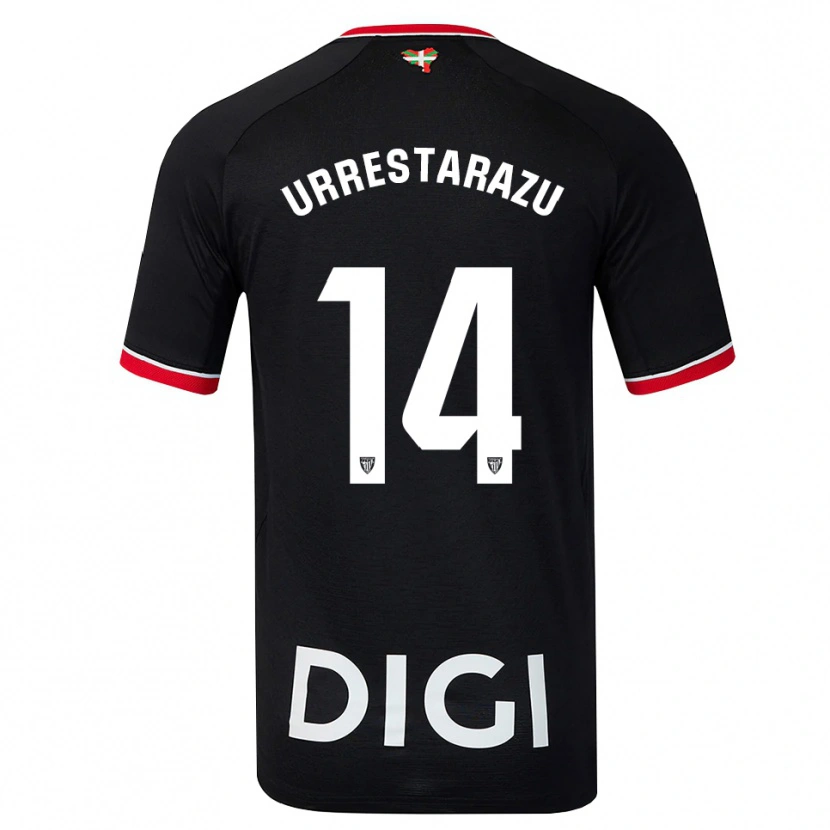 Danxen Men Mikel Urrestarazu #14 Black White Red Away Jersey 2026/27 T-Shirt