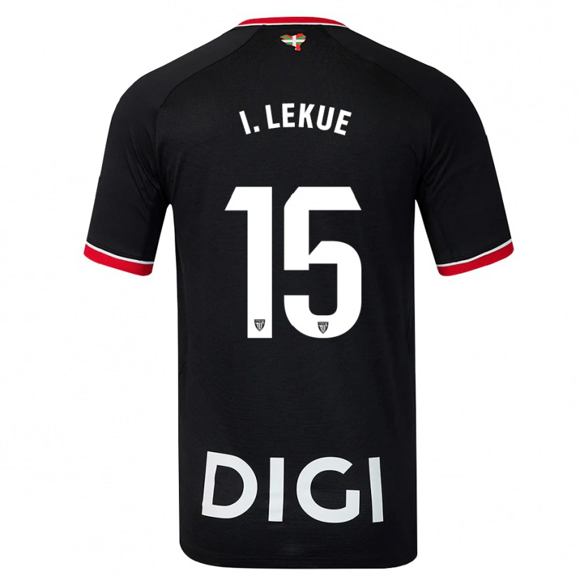 Danxen Men Inigo Lekue #15 Black White Red Away Jersey 2026/27 T-Shirt